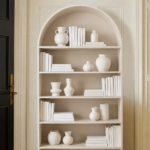 Luciana Light Beige Microconcrete Display Shelf