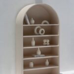 Luciana Light Beige Microconcrete Display Shelf