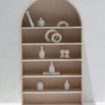 Luciana Light Beige Microconcrete Display Shelf
