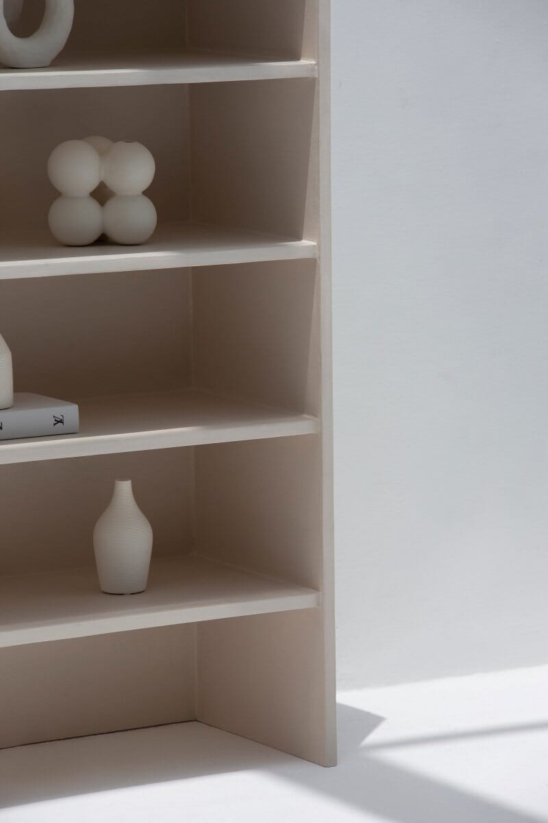 Luciana Light Beige Microconcrete Display Shelf - Image 5
