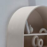 Luciana Light Beige Microconcrete Display Shelf