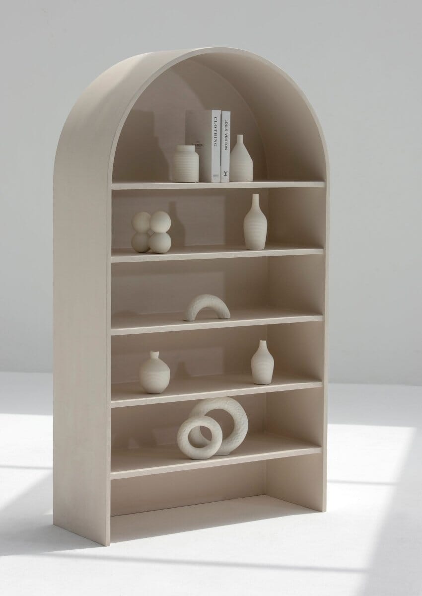Luciana Light Beige Microconcrete Display Shelf - Image 7