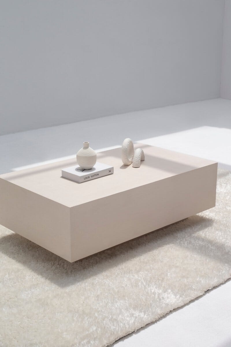 Azalea Ivory Cream Microconcrete Coffee Table - Image 7