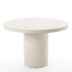 Funda Off White Microconcrete Dining Table