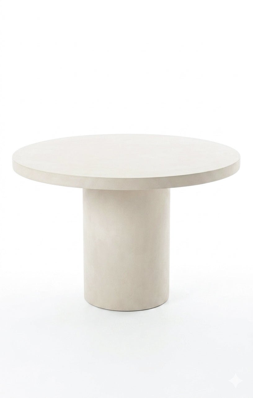 Funda Off White Microconcrete Dining Table