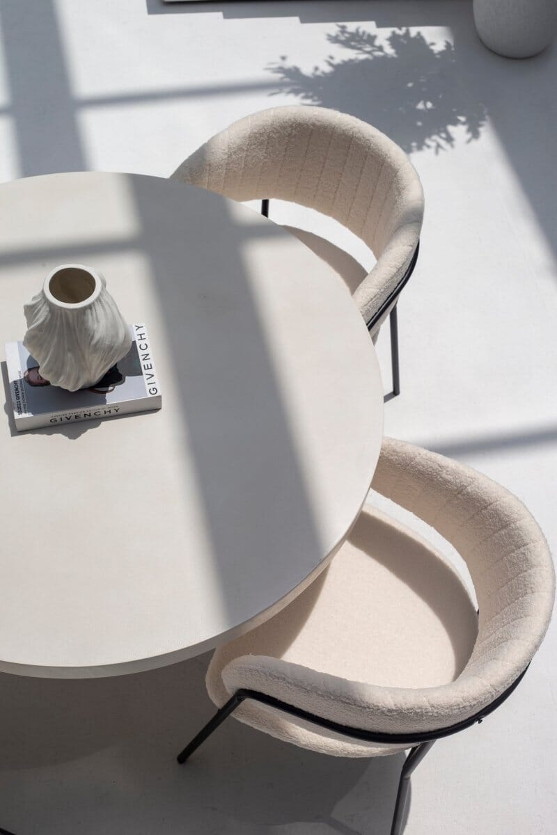 Funda Off White Microconcrete Dining Table - Image 3