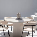 Funda Off White Microconcrete Dining Table