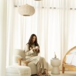 Sevil Layered Boucle Pouf Ottoman