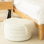 Sevil Layered Boucle Pouf Ottoman