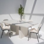 Santorini Off White Microconcrete Dining Table