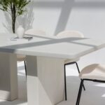 Santorini Off White Microconcrete Dining Table