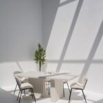 Santorini Off White Microconcrete Dining Table