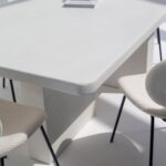 Santorini Off White Microconcrete Dining Table
