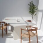 Santorini Off White Microconcrete Dining Table