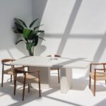 Santorini Off White Microconcrete Dining Table