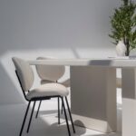 Santorini Off White Microconcrete Dining Table