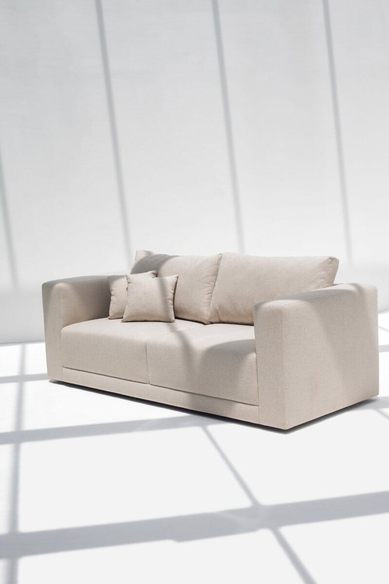 Mihaela Beige 2 Seater Sofa - Image 9