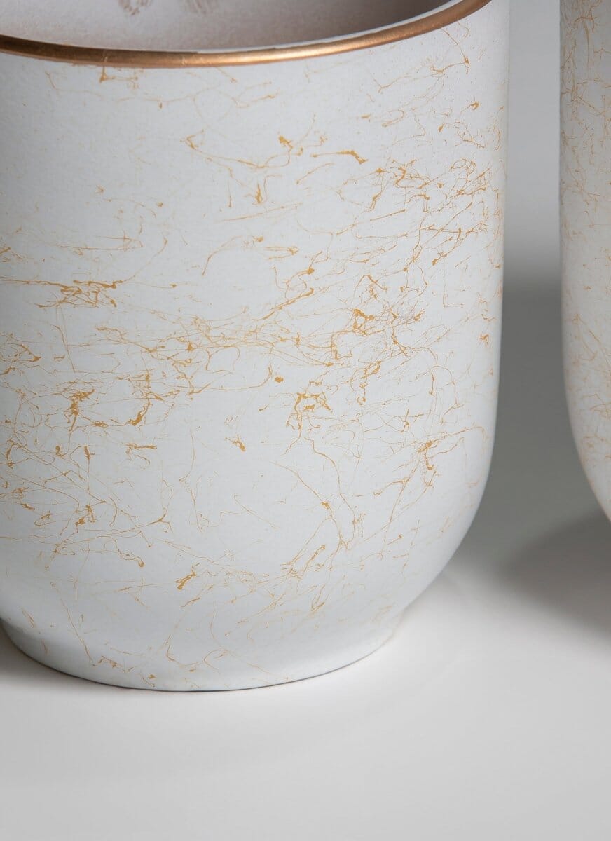 Gold Marble Veins Pattern Pot - Image 2