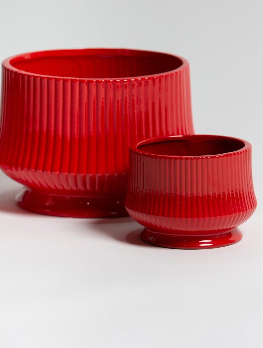 Ruby Ripple Ceramic Pot - Image 2