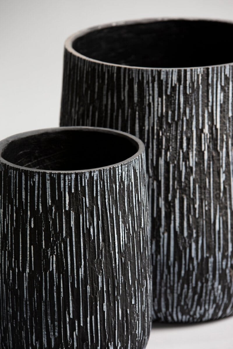 Blackwood Texture Fiber Ceramic Pot - Image 3