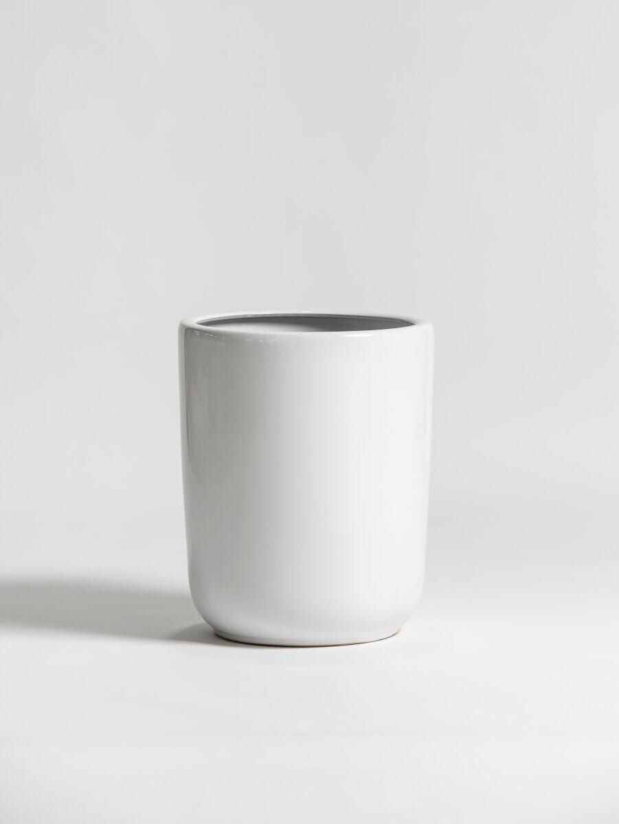 Pure White Glossy Ceramic Pot II - Image 2