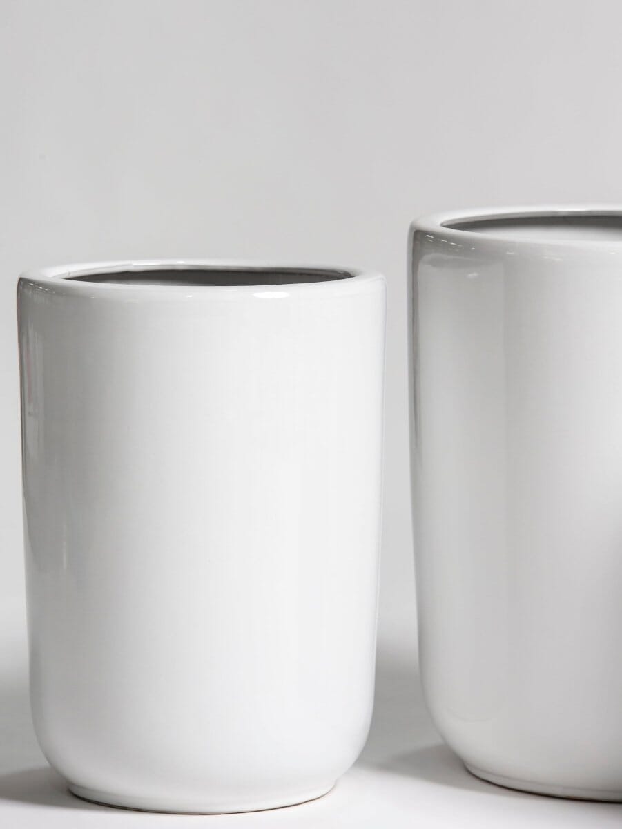 Pure White Glossy Ceramic Pot II - Image 3