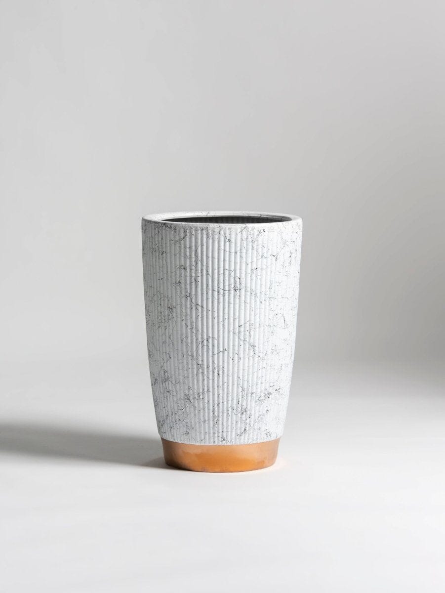Gilded Groove Ceramic Pot II - Image 2