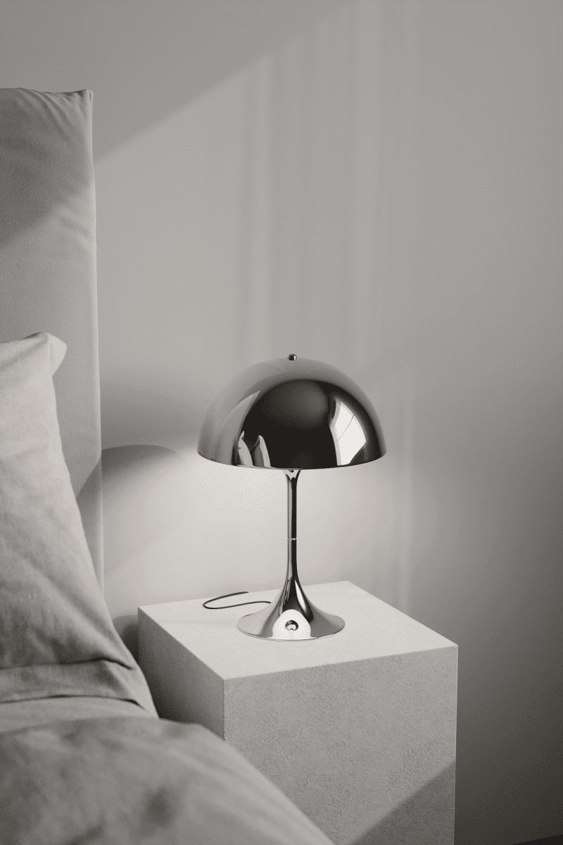 Halo Dome Silver Table Lamp