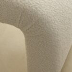 Bram Off White Boucle Arch Bench