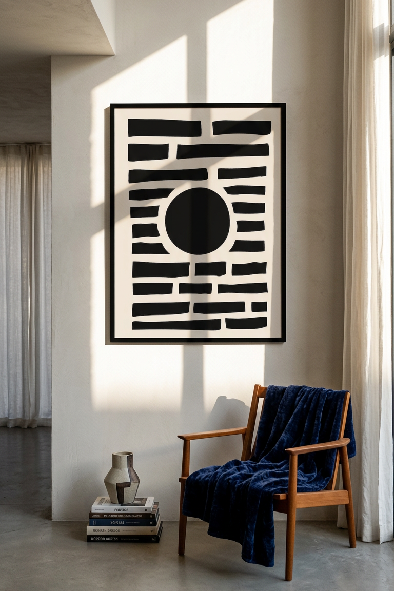Geometric Eclipse Wall Art - Image 6
