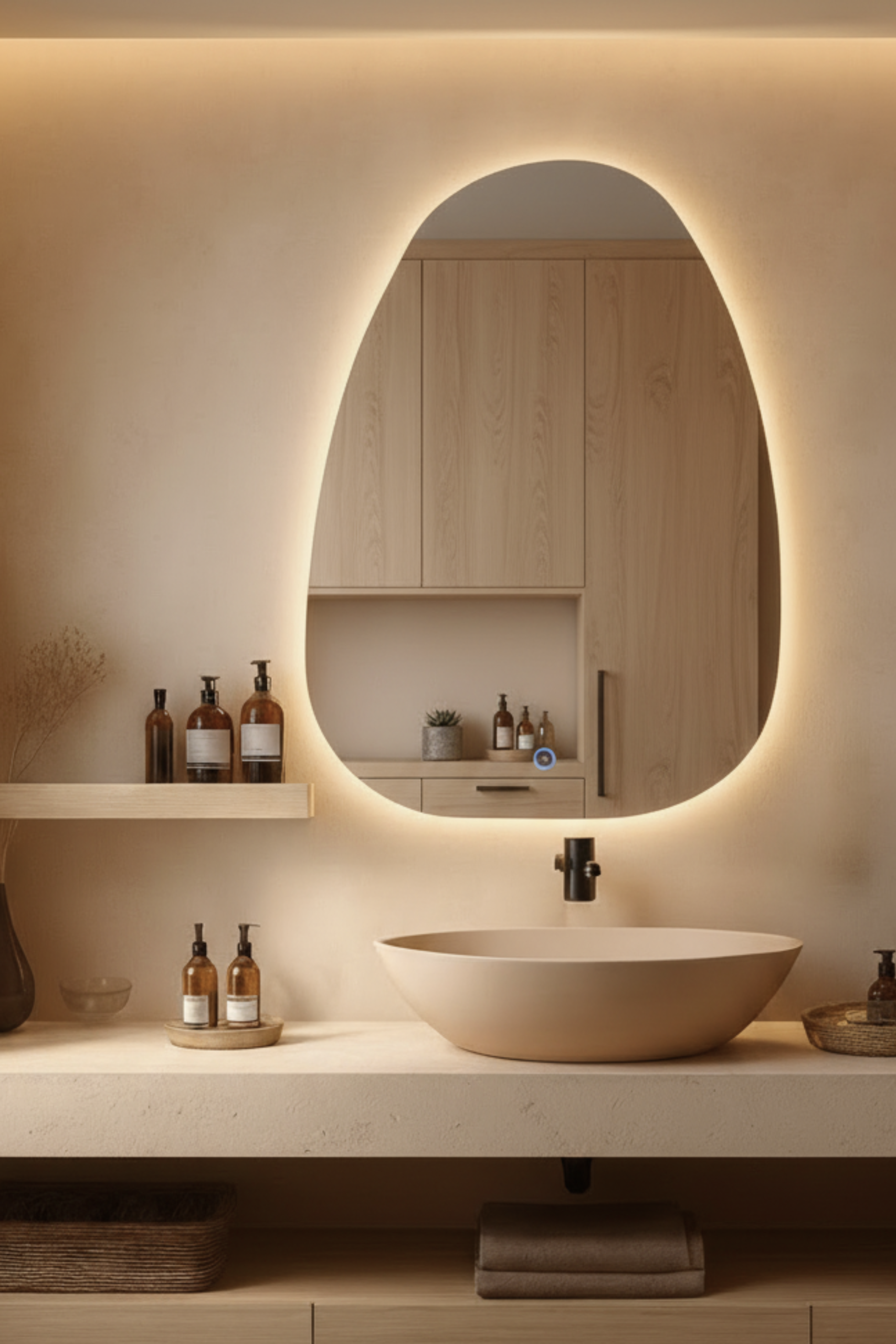 Lilia Backlit Irregular Wall Mirror (60x100CM)