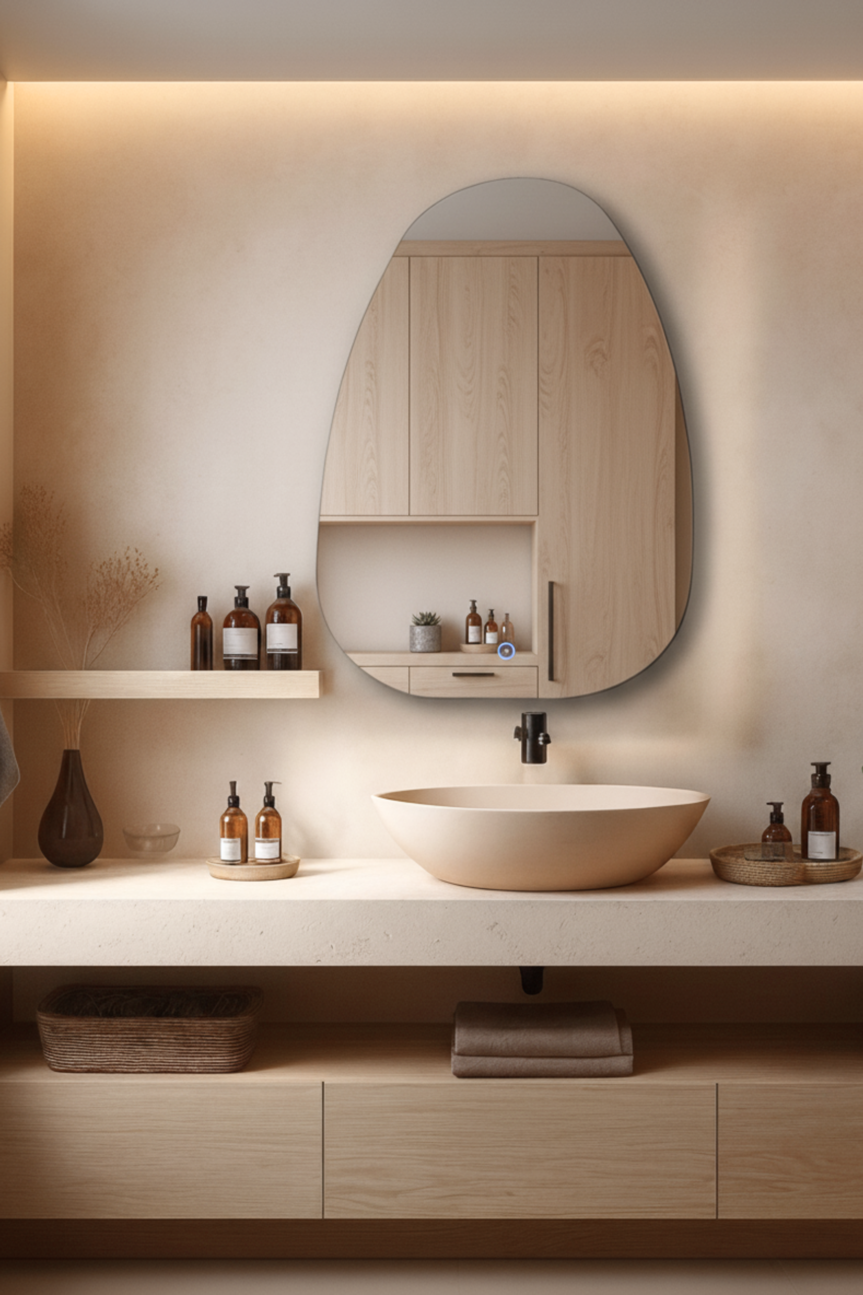 Lilia Backlit Irregular Wall Mirror (60x100CM) - Image 2