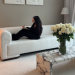 Breanna Off White Bouclé 2 Seater Sofa