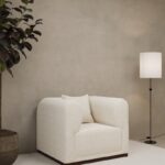 Breanna Off White Boucle Lounge Sofa Chair