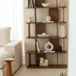 Lunova Dark Wooden Bookcase
