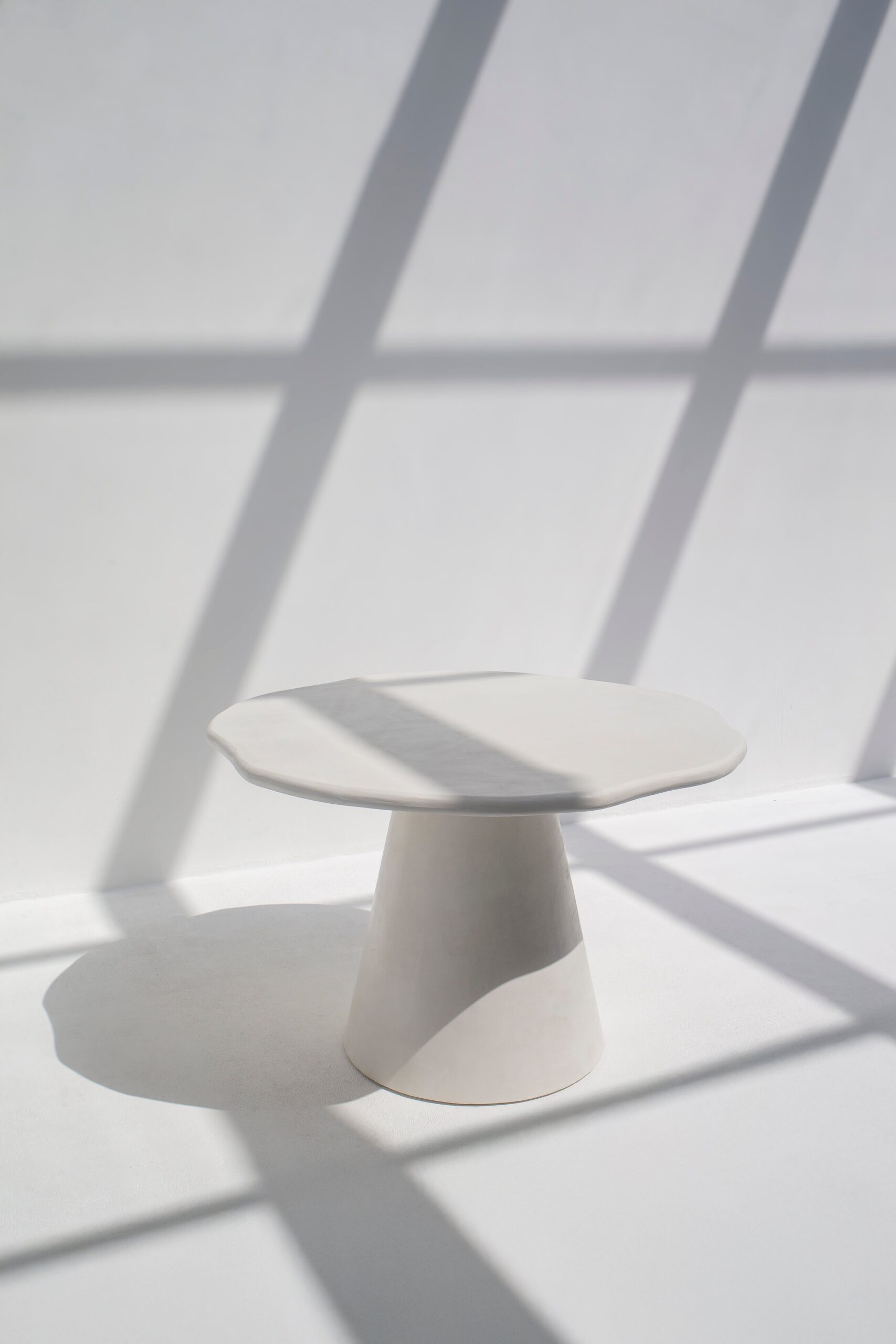 Bettina Off White Microconcrete Irregular Top Dining Table - Image 11