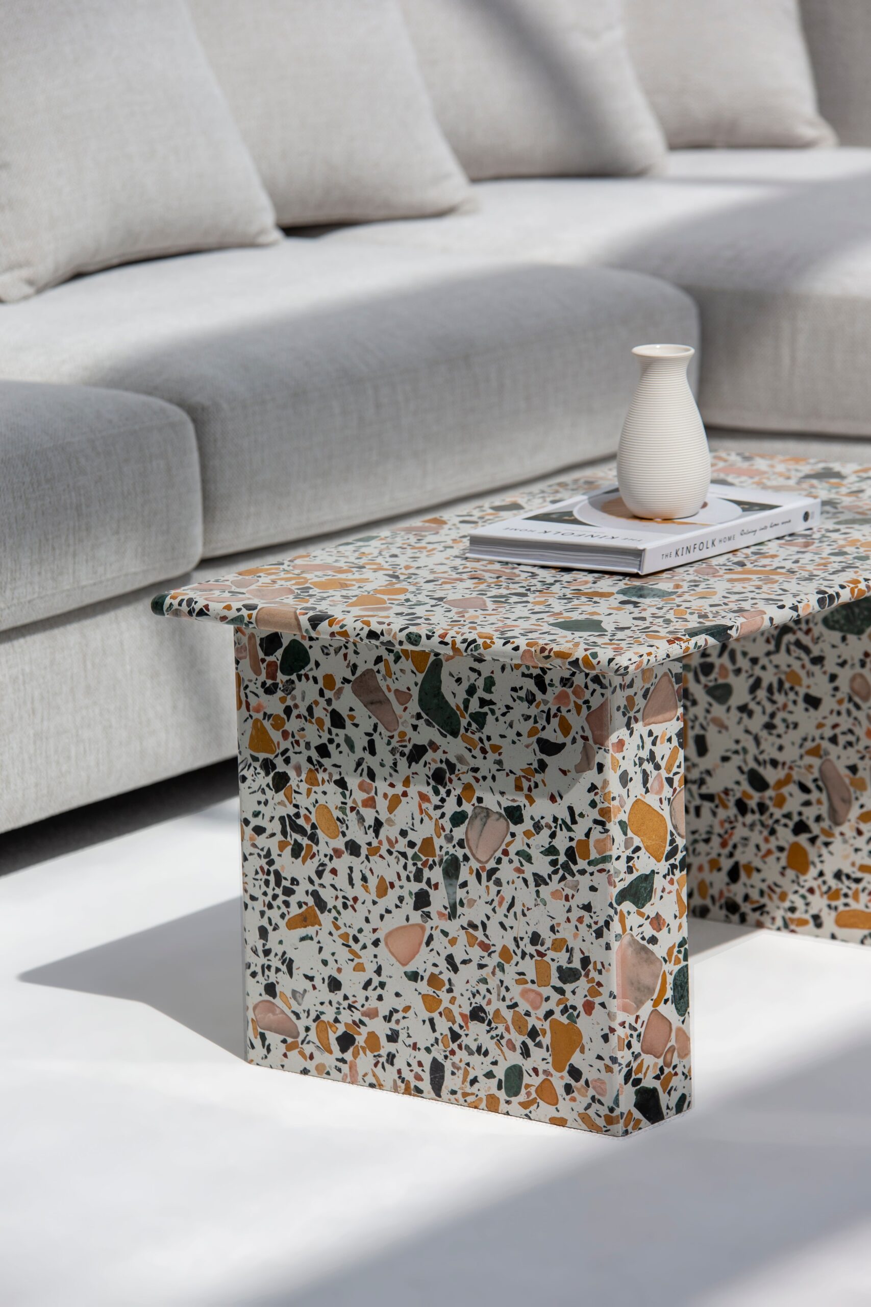 Vilma Rectangular Terrazzo Coffee Table - Image 2