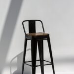Stanley Black Frame Bar Stool