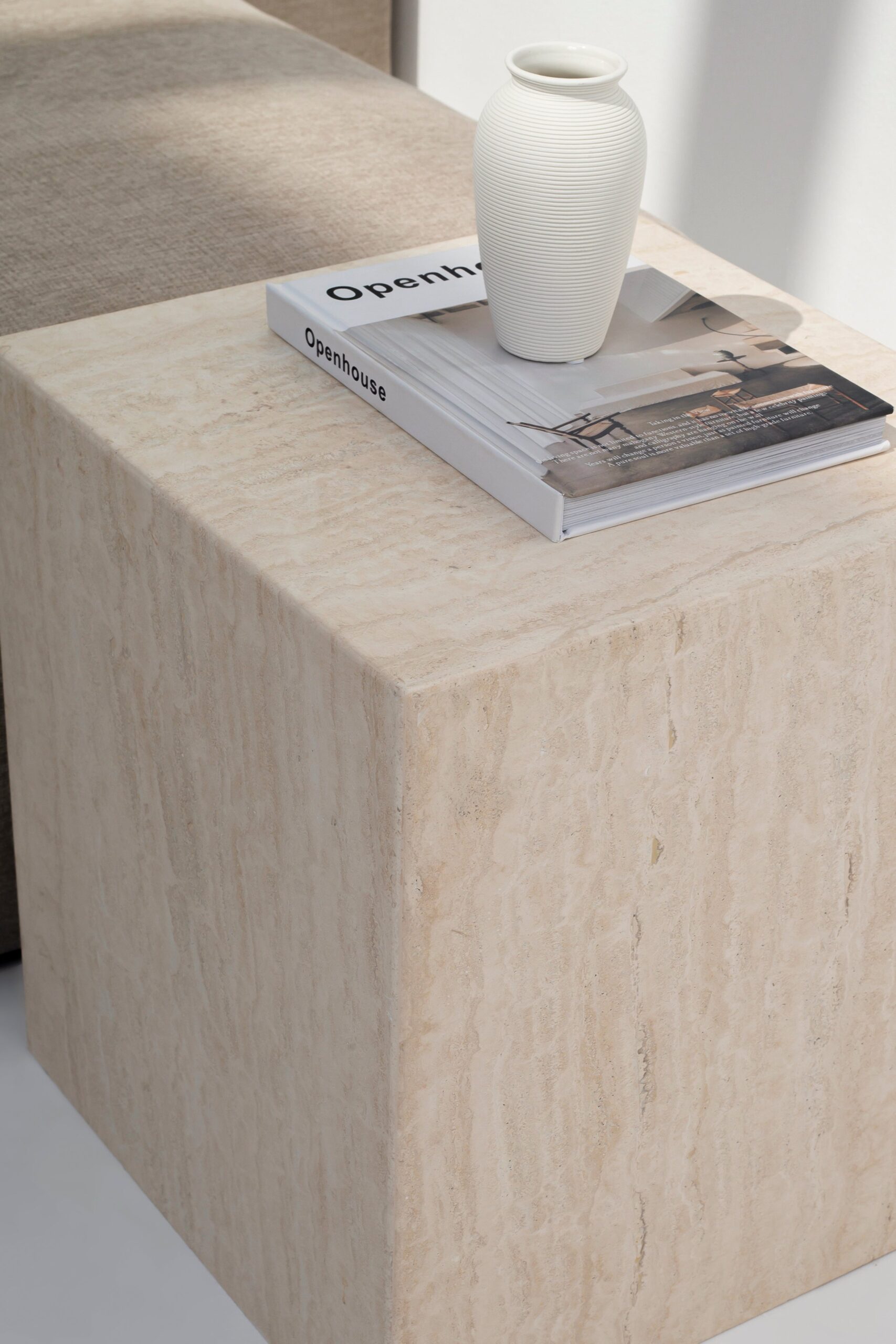 Sabine Travertine Cube Side Table - Image 3