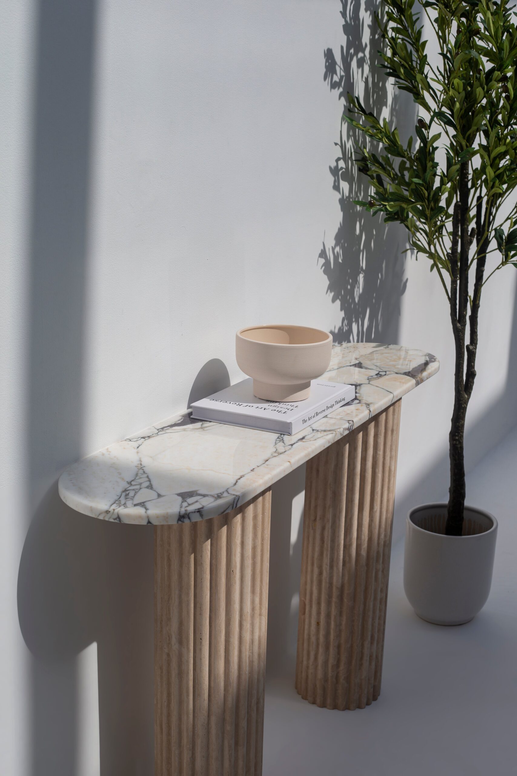 Diletta Viola Marble Top Console Table - Image 6