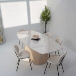 Ella Palissandro Pink Marble Dining Table