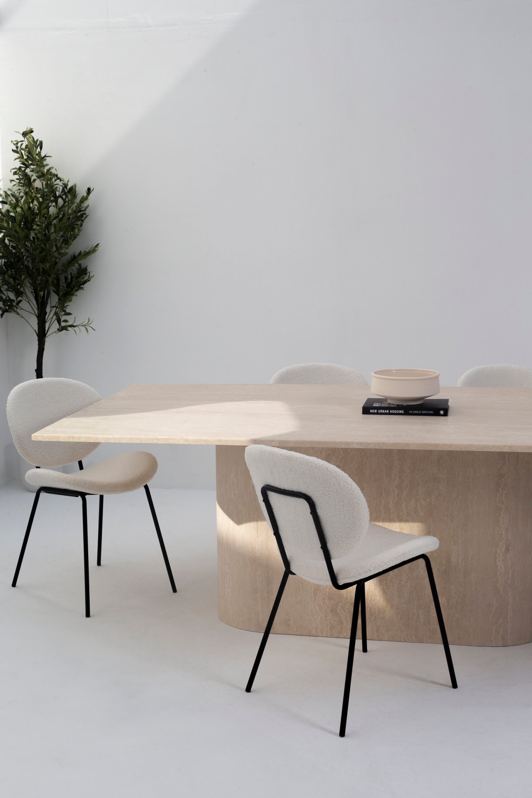 Marta Travertine Dining Table - Image 3
