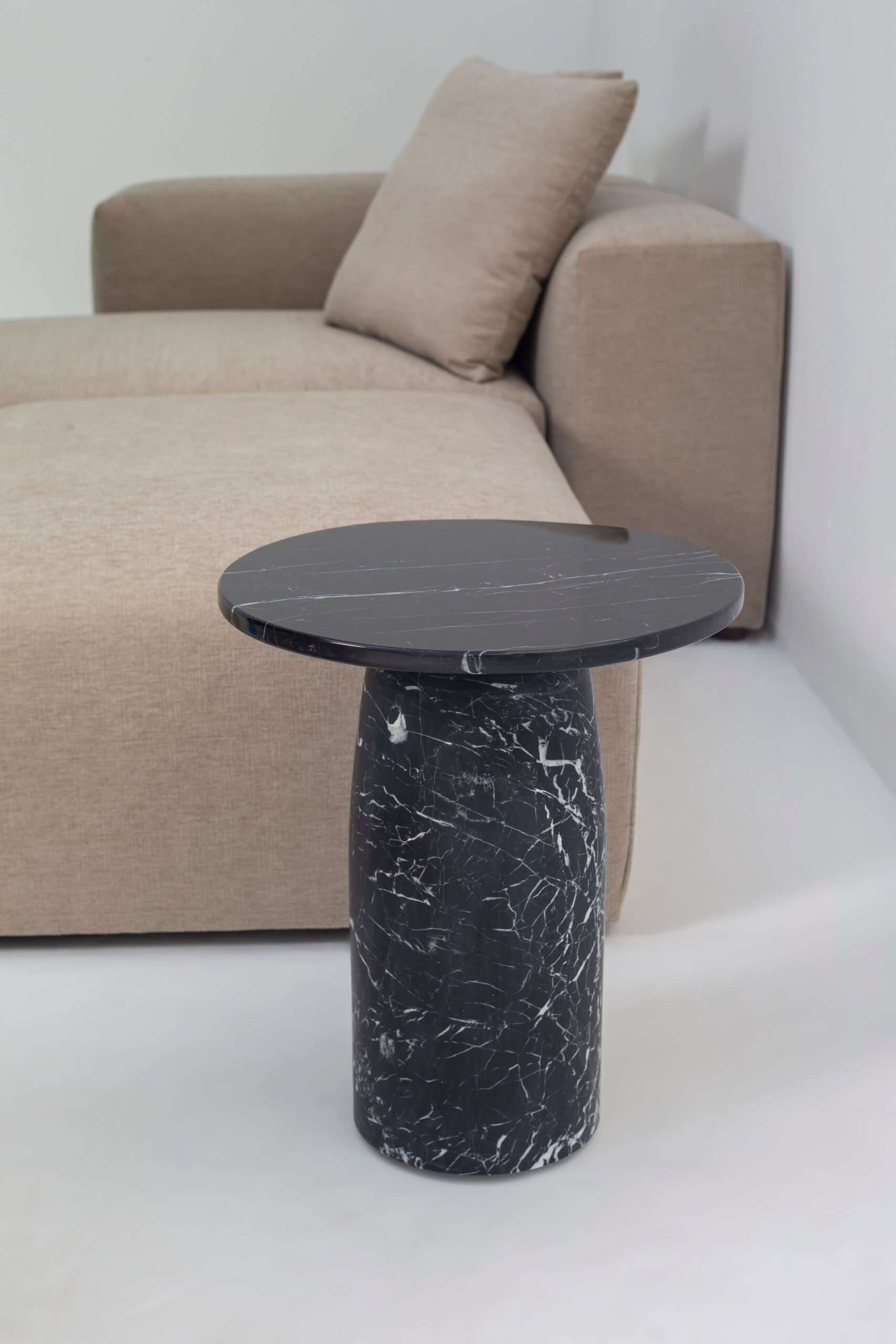 Elior Black Marquina Side Table - Image 3