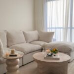 Morrison Travertine Finish Concrete Coffee Table