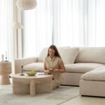 Morrison Travertine Finish Concrete Coffee Table