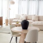 Alpina Travertine Finish Concrete Side Table