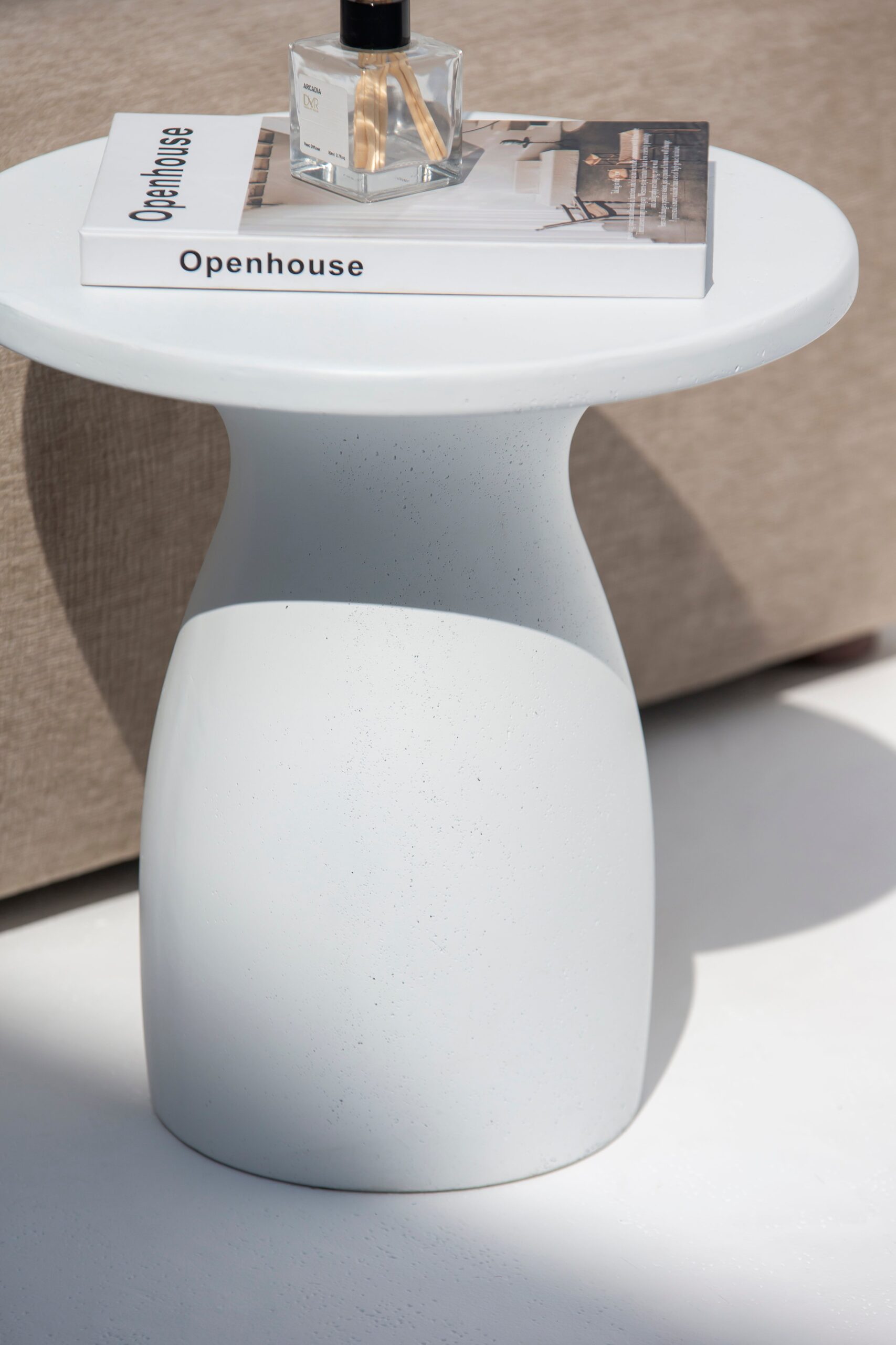 Brio White Concrete Side Table - Image 6
