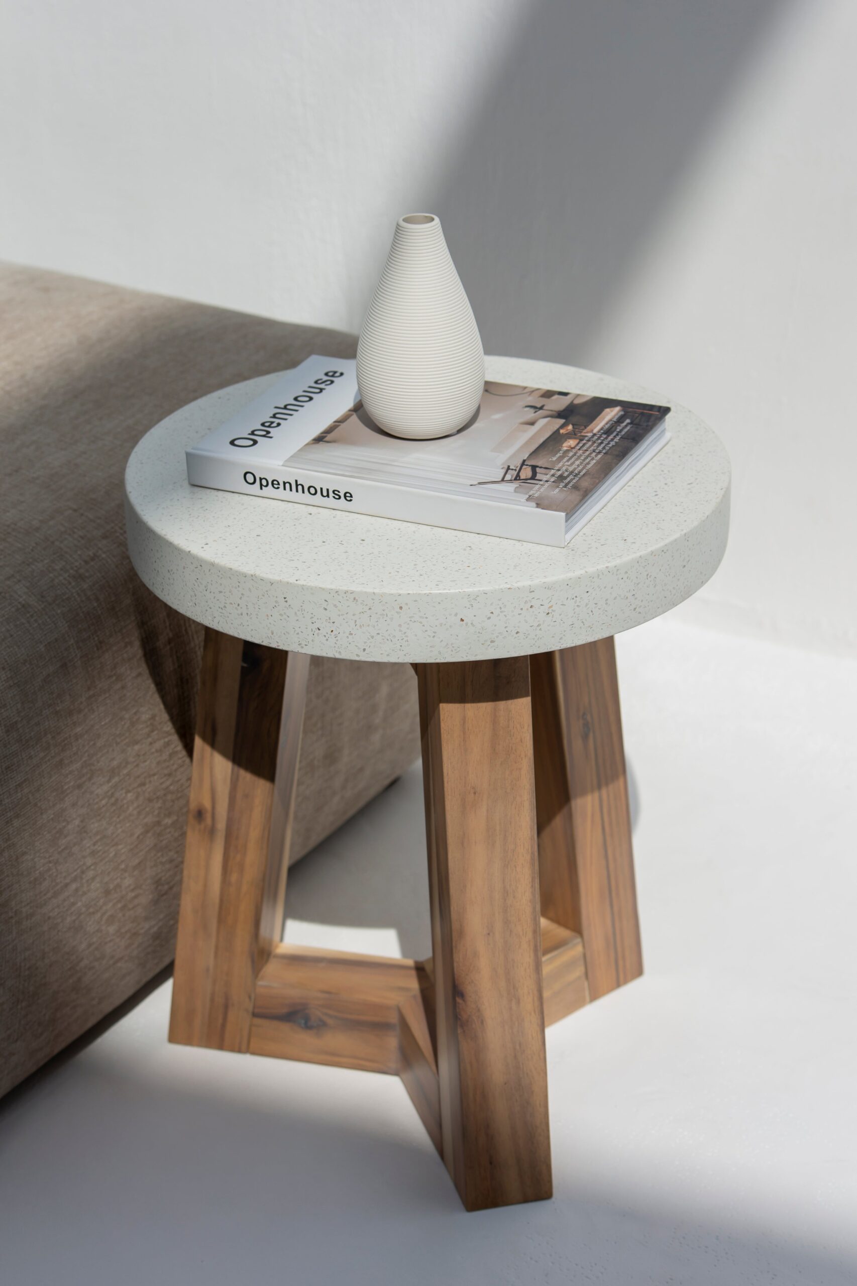 Aviana Terrazzo Concrete Top Side Table - Image 5
