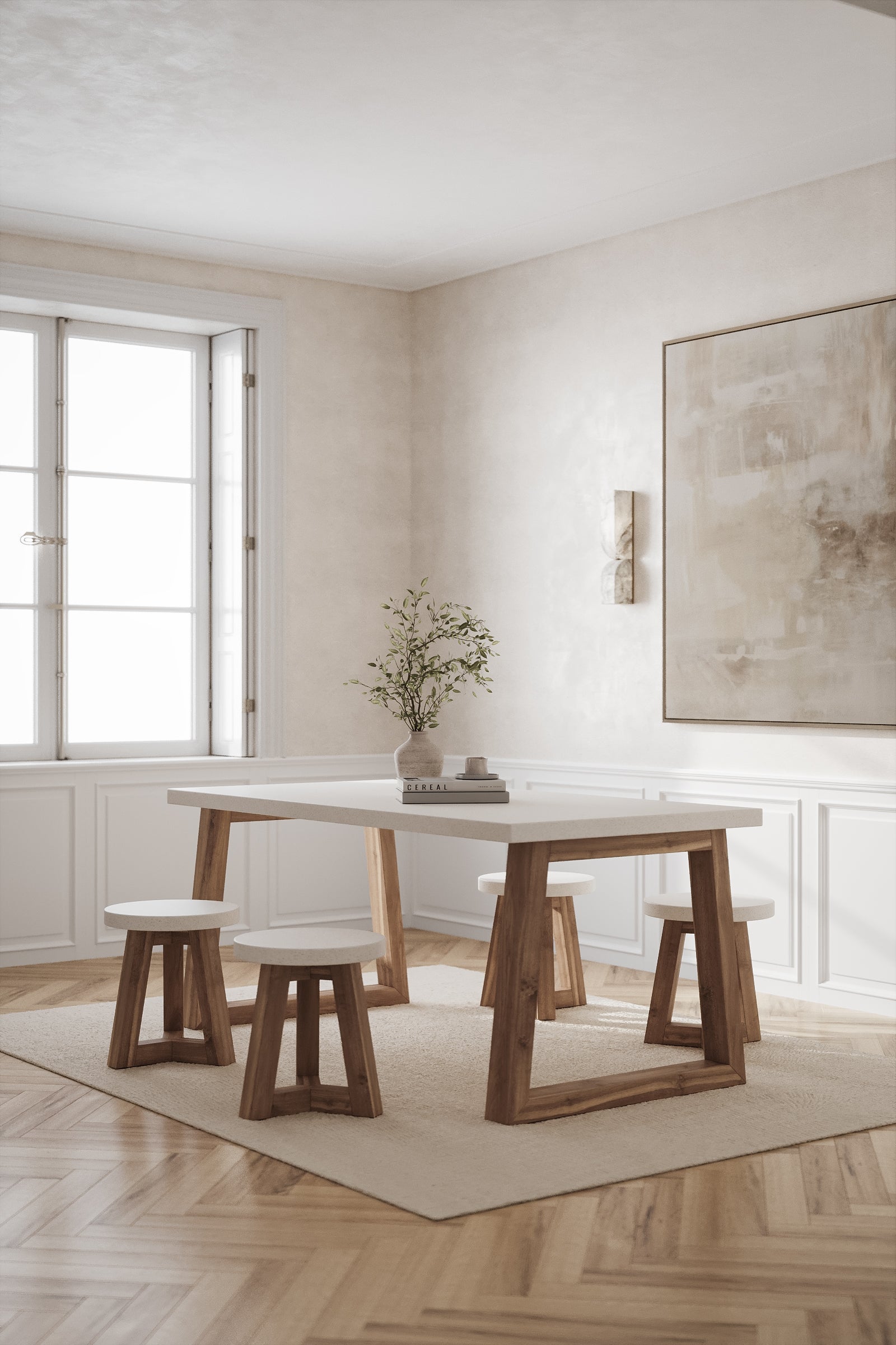 Aviana Terrazzo Concrete Top Side Table - Image 6