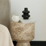 Alpina Marble-Finish Concrete Side Table